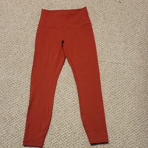Lululemon Wundertrain 25" Leggings. Burnt Orange. Size 6